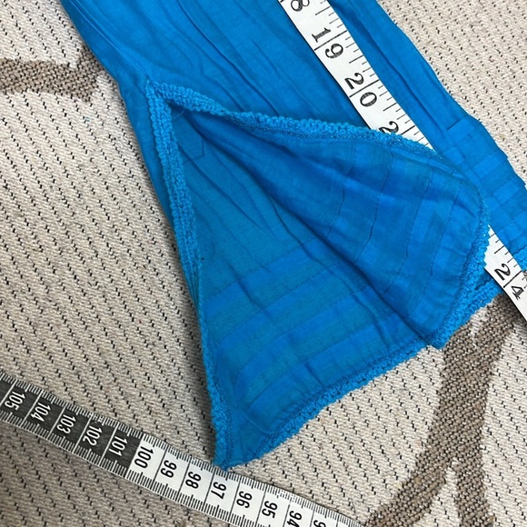 Hale Bob Cabana cotton silk Embroidered Sequin tunic cover-up blouse Size Small - Picture 12 of 14